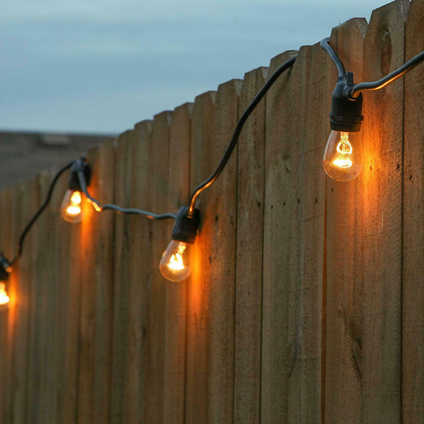 Ghirlandă Lightex 15×E27, 5 m, IP44