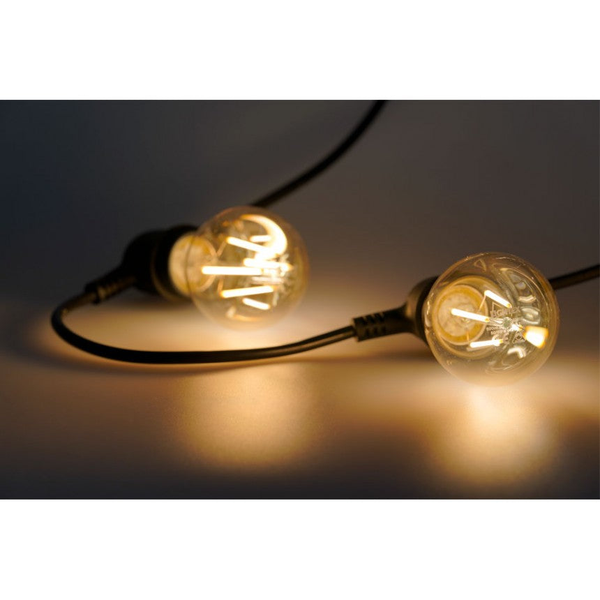 Ghirlandă Lightex 15×E27, 5 m, IP44