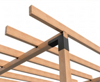 LuxShade WallGrid – Wall‑Mounted Pergola Connector Kit