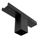 Black metal bracket on a white background