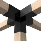 Conector central cu 5 brațe pentru grindă de 10×10 cm